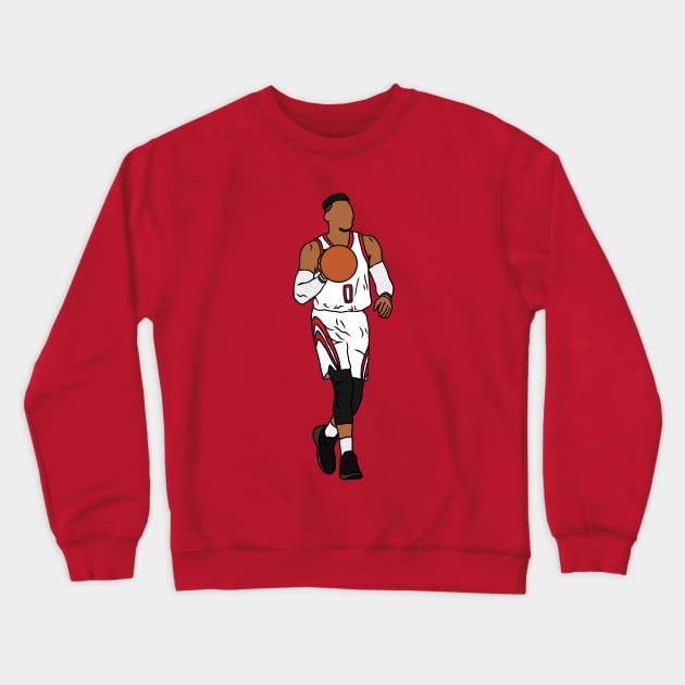 Russell Westbrook Rockets Crewneck Sweatshirt by rattraptees